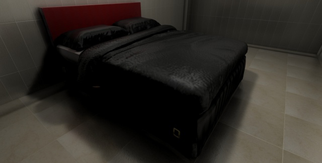 Черно красная кровать